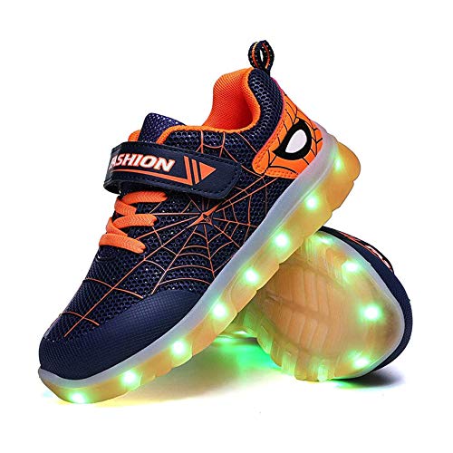 Zapatos de luz USB Flash de carga para niños y niñas, el mejor regalo para cumpleaños, Navidad, día de Acción de Gracias puede cargar (tamaño 31, color: C) Zapatos de luz USB Flash de carga para niños y niñas, el mejor regalo para cumpleaños, Navidad, día de Acción de Gracias puede cargar (tamaño 31, color: C)