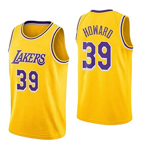 ZeYuKeJi Jersey-NBA Masculino Lakers Lakers 39 Dwight Howard Warcraft Howard Camiseta de Malla de Baloncesto Jersey Amarillo (Color : Yellow, Size : L)