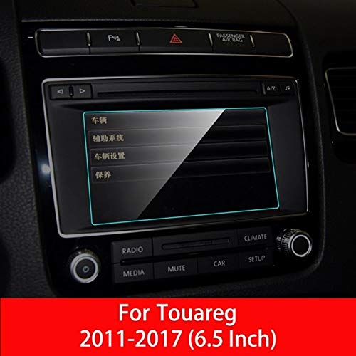 ZhengELE Coche de la pantalla protector de la pantalla táctil de navegación GPS for Volkswagen Touareg VW Auto Interior vidrio templado de Cine accesorios del coche (Color Name : For Touareg 11 17)