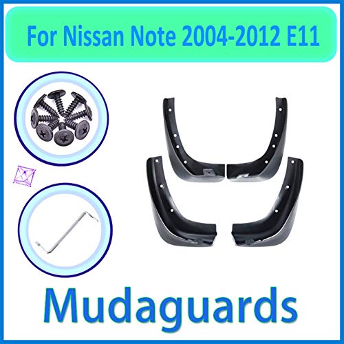 ZYDSD para Nissan Note 2004~2012 E11 2005 2006 2007 2009 2010 2011 2011 2011 Coche Fender Mudguard Mud Splaps Guard Splash Flap Accesorios para automóviles