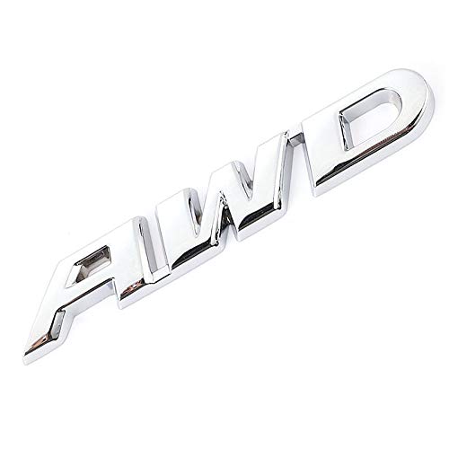 1 Piezas de Moda 3D Metal AWD Logo Emblem Etiqueta Etiqueta Logotipo para VW Toyota Honda Ford Benz Audi BMW Buick Opel GMC Mazda SUV Off Road Accesorios (Color Name : Silver AWD)
