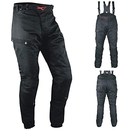 A-Pro – Pantalón de cordura, con forro térmico, resistente al agua, profesional, con protectores CE, para hombre, 30