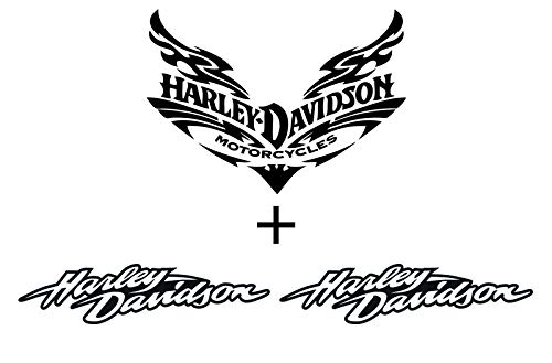 Adhesivos retroreflectantes para casco de moto Harley Davidson Pack Logo (3 pegatinas)