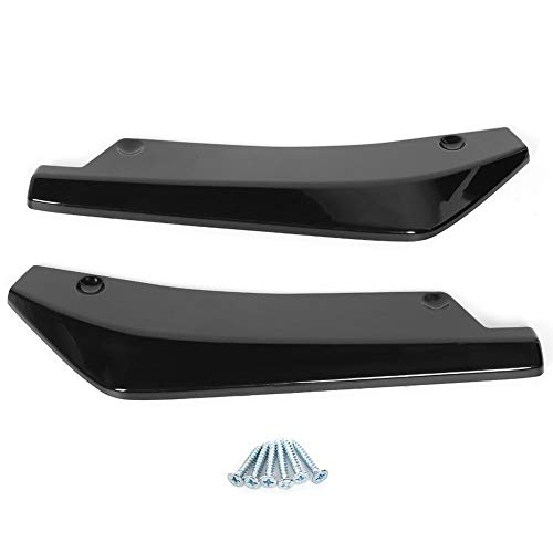 Akozon Ajuste del parachoques del aler¨®n trasero Universal Spoiler modificado brillante Cubierta protectora de paragolpes trasero negro Deflector de divisor de difusor de labios