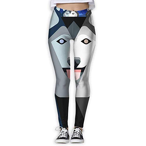 ANTOUZHE Pantalones de Yoga Skins Siberian Husky Dog Compression Pants/Yoga Pants Athletic Leggings Women for Women Tummy Control