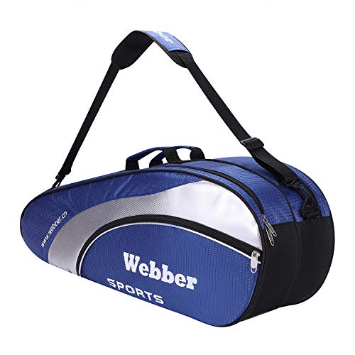 Badminton - Bolsa de raqueta de tenis 6 bolsas de tenis portátil bolsa de transporte bandolera deporte mochila pala tenis bolsa de almacenamiento para pala badminton con almacenamiento de zapatos