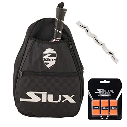 Bandolera Siux Roja + Overgrip + Protector Transparente/para Hombre y Mujer/Transporta Tus Palas de Padel de Forma Comoda y Segura/para Nivel intermedio avanzado y Principiante (Plata) Bandolera Siux Roja + Overgrip + Protector Transparente/para Hombre y Mujer/Transporta Tus Palas de Padel de Forma Comoda y Segura/para Nivel intermedio avanzado y Principiante (Plata)