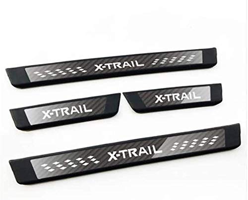 BNHHB 4 Piezas Listones de umbral de Acero Inoxidable para Nissan X-Trail X Trail XTrail T32 2014-2019, Placas de protección, Protector de Placa de Desgaste de alféizar de Puerta Exterior
