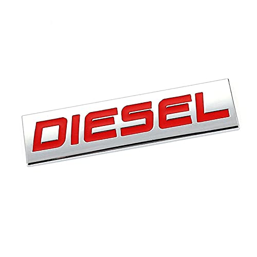 Calcomanía de metal 3D para coche, logo de diesel, emblema para Seat Opel Nissin Peugeot (nombre del color: rojo)