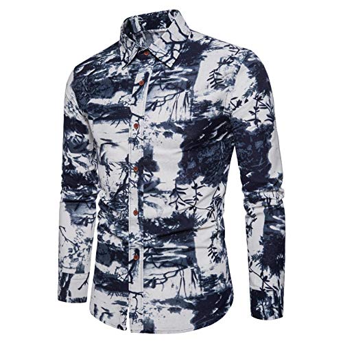 Camisa de Manga Larga con Estampado étnico de Talla Grande para Hombre, Ropa de Trabajo Informal Ajustada, Camisa Formal, Ropa de Calle de Moda para Todos los Partidos 4XL Camisa de Manga Larga con Estampado étnico de Talla Grande para Hombre, Ropa de Trabajo Informal Ajustada, Camisa Formal, Ropa de Calle de Moda para Todos los Partidos 4XL