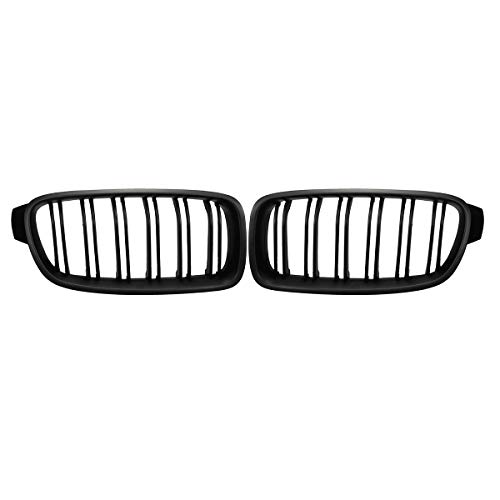 Capucha Frontal Ridney Grill, para ABS Dual Line Coche Grid M 3 Look Gloss De Carbón Mate Negro