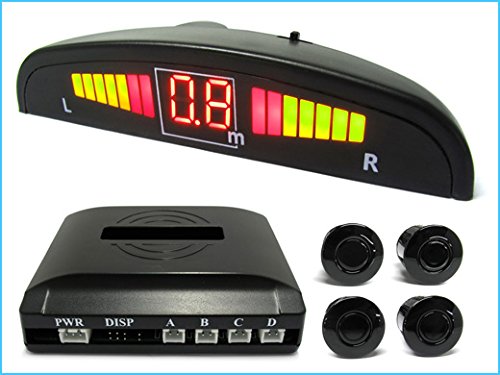 CARALL Kit de Sensor inalámbrico de estacionamiento inalámbrico con 4 sensores Pantalla LED Zumbador SB-323S-4