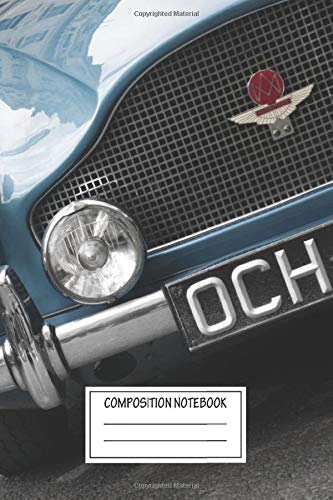 Composition Notebook: Cars Aston Martin Automotive Works Wide Ruled Note Book, Diary, Planner, Journal for Writing
