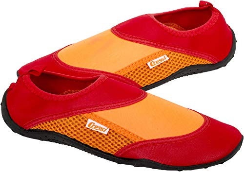 Cressi Coral Shoes Zapatilla para Deportes Acuáticos, Adultos Unisex, Rojo/Naranja, 43