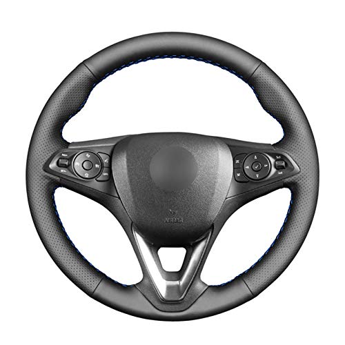 Cubierta de volante negra a mano, para Opel Astra K Corsa E Crossland X Insignia CT B Karl Zafira