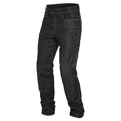 Dainese Denim Regular - Pantalón textil para moto, color negro 35