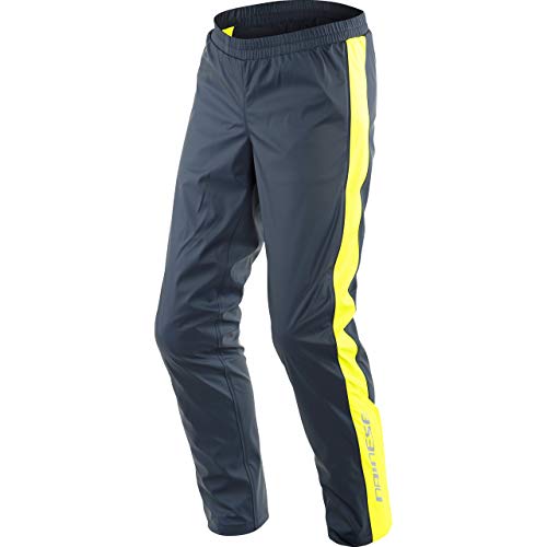 Dainese Storm 2 - Pantalones de lluvia para hombre y mujer, impermeables, color negro y amarillo neón, XL, unisex, multiusos, para todo el año, textil