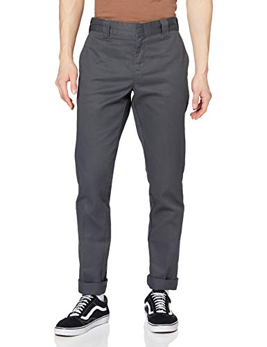 Dickies Slim FIT Work PNT Pantalones, Gris (Charcoal Grey Ch), 40W/34L para Hombre