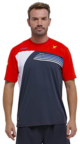 DROP SHOT Invictus Camiseta Técnica de Tenis, Hombre, Rojo, XXL