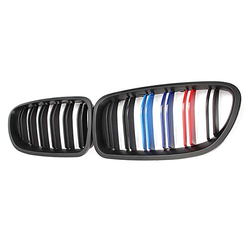 DYBANP Grille Grill para BMW F10 F18 M5 2011 2012 2013 2014 2015 2016 Par ABS M Estilo Color Matt Black Paragolpes Delantero Riñón Rejilla 2 líneas Doble listón DYBANP Grille Grill para BMW F10 F18 M5 2011 2012 2013 2014 2015 2016 Par ABS M Estilo Color Matt Black Paragolpes Delantero Riñón Rejilla 2 líneas Doble listón