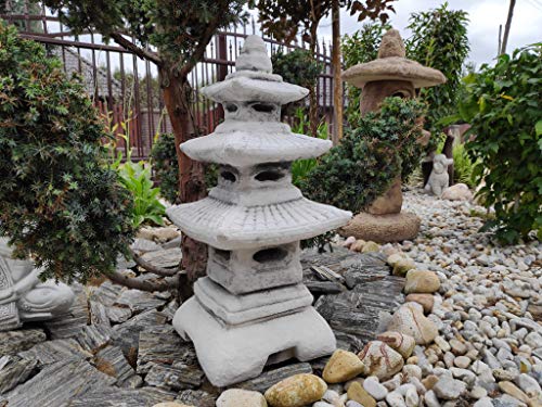 Estatua de adorno de jardín: piedra de tres niveles, linterna japonesa / pagoda