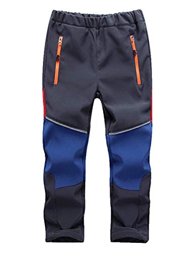 FAIRYRAIN Niño Deporte al Aire Libre Fleece Lined Winter Soft Shell Elasticated Waist Pantalones de Montaña Impermeables Transpirable Pantalones Senderismo Niña Pantalones con Cremallera Bolsillos FAIRYRAIN Niño Deporte al Aire Libre Fleece Lined Winter Soft Shell Elasticated Waist Pantalones de Montaña Impermeables Transpirable Pantalones Senderismo Niña Pantalones con Cremallera Bolsillos