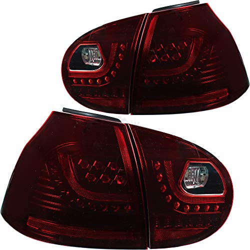 Faros traseros para Golf V 5 1K1, año de fabricación 03-09 rojo oscuro GTI R óptica sólo sedán