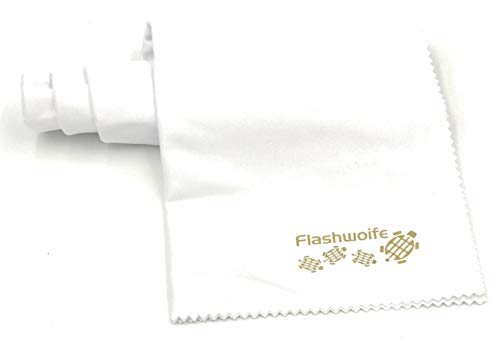 Flashwoife Tortuga RT50W Extra Fino paño de Micro Fibra (Nano), 50 x 50 cm, Ideal para la Limpieza de vidrios, vidrios, Notebook, Pantallas LCD, Pantalla del Ordenador portátil, Blanco