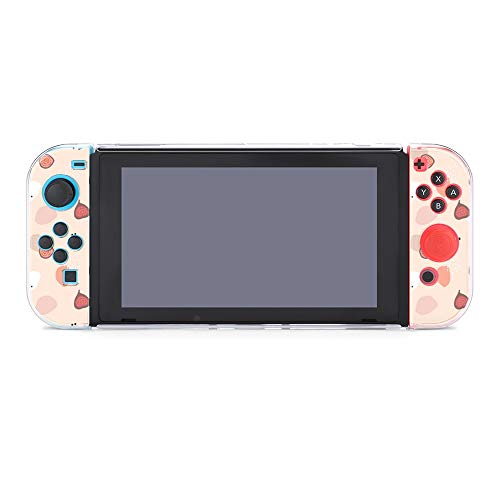 Funda protectora para Nintendo Switch, color rosa y en rodajas de higos, funda duradera para Nintendo Switch y Joy Con