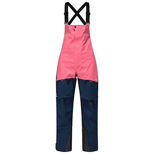 Haglöfs Vassi GTX Pro Pantalones, Mujer, Tarn Blue/Tulip Pink, XL