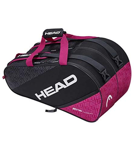 Head Elite Supercombi Bolsa Tenis, Unisex-Adult, Antracito/Fucsia, Largo-6 Palas de Padel