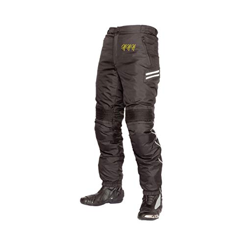 HHH SPORTS WEARS Pantalón de tela de moto para hombre con protecciones impermeables de poliéster (3XL)