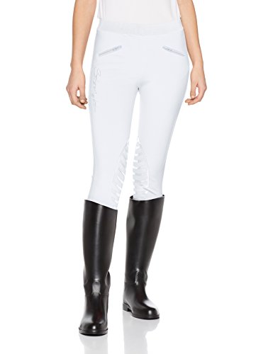 HKM 9228, Reitleggings Starlight, Pantalones de Equitación para Mujer, Blanco (Weiß), 170/176