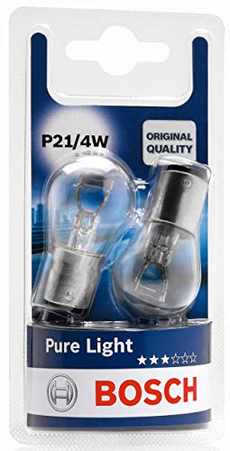 Lámparas Bosch para vehículos Pure Light P21/4W 12V 21/4W BAZ15d (Lámpara x2)