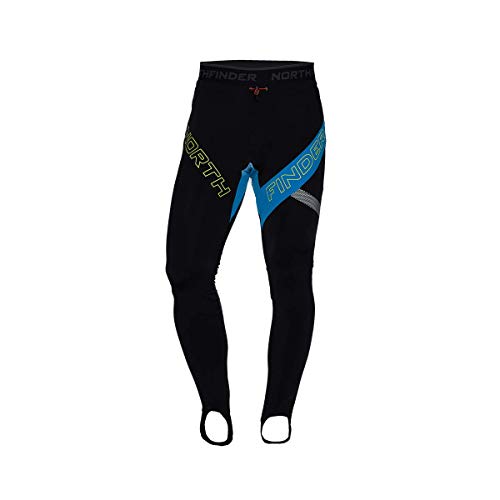 NORTHFINDER RESWOR - Pantalón de esquí para hombre (forro polar térmico) Negro M
