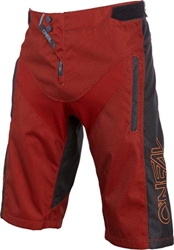 O'Neal | Pantalones de Ciclismo de montaña | MTB Mountain Bike DH Downhill FR Freeride | Durable Mesh Material, Stretch Inserts | Element FR Shorts Hybrid | Adult | Red Orange | Talla 32/48