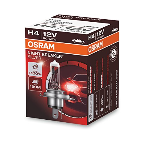 OSRAM 1 H4 B 55/60W 12V, NIGHT BREAKER SILVER, Estuche plegable (1 lámpara)