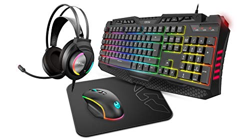 Pack Combo Gaming Krom KRITIC SP -NXKROMKRITICSP- RGB, Teclado Membrana, Raton Optico 6400 dpi, Auriculares Stereo, Alfombrilla Goma Antideslizante, Color Negro Pack Combo Gaming Krom KRITIC SP -NXKROMKRITICSP- RGB, Teclado Membrana, Raton Optico 6400 dpi, Auriculares Stereo, Alfombrilla Goma Antideslizante, Color Negro