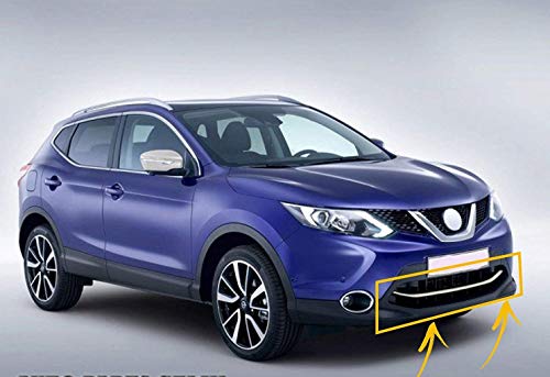 Para Nissan QASHQAI J11 parrilla de acero inoxidable cromado para parachoques delantero (2014-2017)