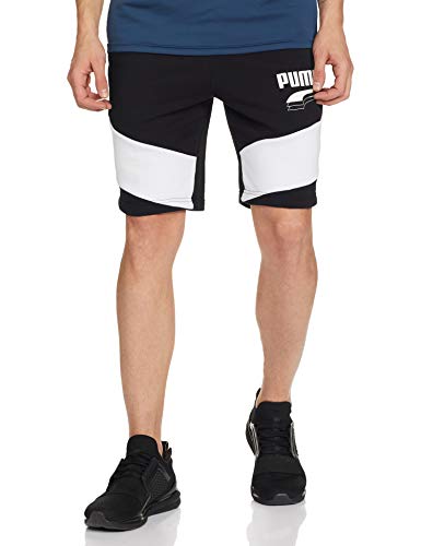 PUMA Rebel Block Shorts 9` Pantalones Cortos, Hombre, Black, XL