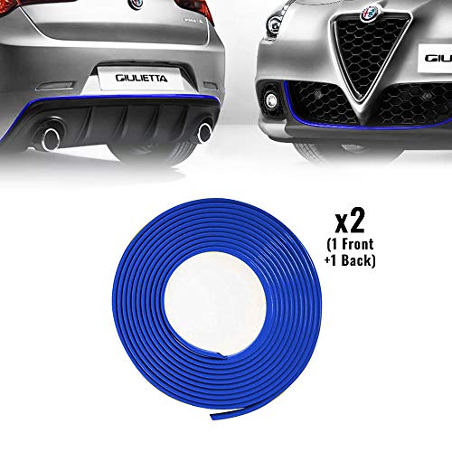 Quattroerre 31875 Perfil Azul Adhesivo para Parachoques Delantero y Trasero Alfa Giulietta con Adhesivo 3M APT