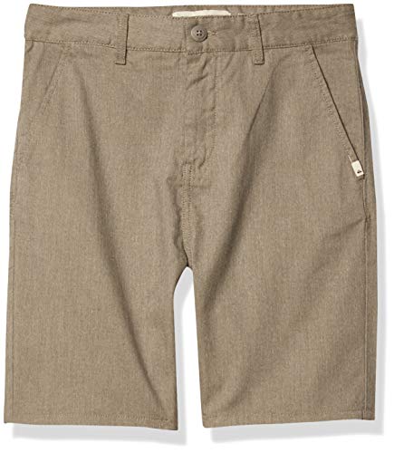 Quiksilver Pantalones cortos para chicos New Everyday Union elásticos, estilo informal Gris claro (Light Grey Heather). 25