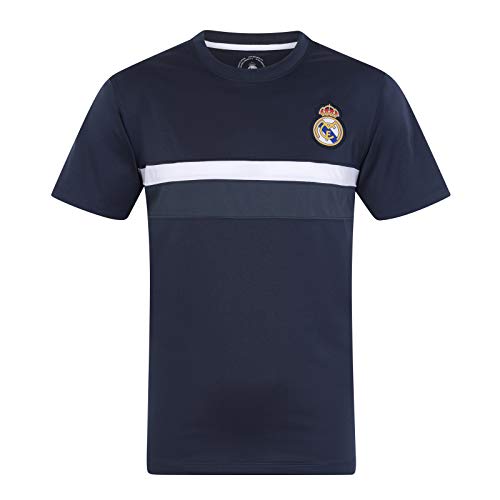 Real Madrid Camiseta Oficial Para Entrenamiento - Para Niño - Poliéster - Azul Marino - 12 Años