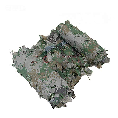 Red de camuflaje con respaldo de malla, red de caza de camuflaje, (2 × 9.8  ft), malla de camuflaje militar de verano verde, lona de camuflaje militar