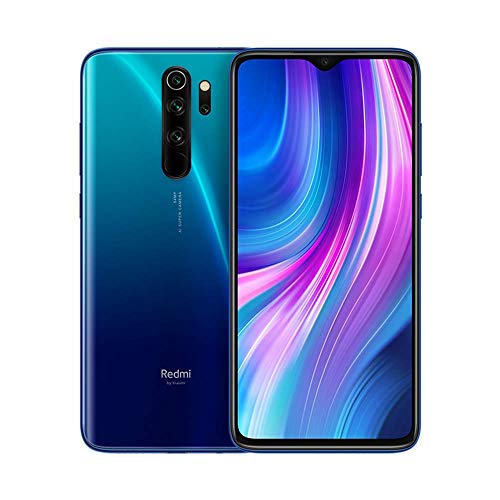 Redmi Note 8 Pro – Smartphone con Pantalla 6,53" FullHD+ (Cuatro cámaras de 64 + 8 + 2 + 2 MP, Frontal 20 MP, 4500 mAh, Jack de 3,5 mm, MTK Helio G90T Octa-Core, 6 + 128 GB) Azul [Versión española]