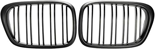 Rejillas ZHAOHAOSC   , para BMW E39 5 Series 525528 1995-2004, Parachoques Delantero Negro Mate, Rejilla de riñón de Repuesto, Rejillas de Doble listón