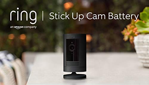 Ring Stick Up Cam Battery, cámara de seguridad HD con comunicación bidireccional, compatible con Alexa | Incluye una prueba de 30 días gratis del plan Ring Protect | Color negro