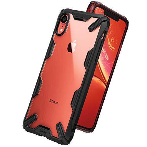 Ringke Fusion-X Compatible con Funda iPhone XR 6.1" Ergonómico Transparente [Defensa Provista Caída Militar] Firme PC Back TPU Bumper Resistente Impactos Cover para Apple iPhone XR (2018) - Black
