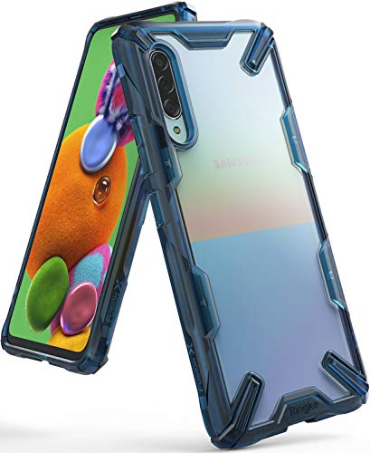 Ringke Fusion-X Diseñado para Funda Galaxy A90 Transparente al Dorso Protección Resistente Impactos TPU + PC Funda para Galaxy A90 5G 2019 - Space Blue