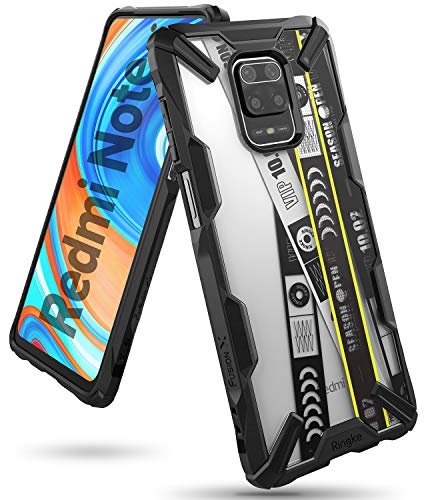 Ringke Fusion-X Diseñado para Funda Xiaomi Redmi Note 9 Pro (2020), Carcasa Redmi Note 9S, Parachoque Resistente Impactos Funda Redmi Note 9S / Redmi Note 9 Pro (6.67 Pulgadas) - Ticket Band